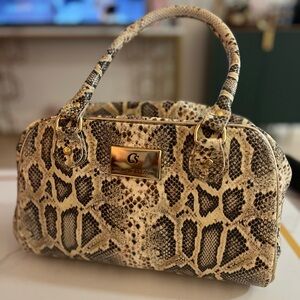 Snake print tote bag